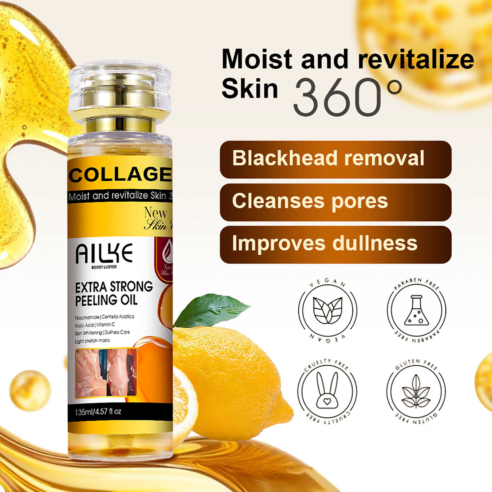 AILKE Collagen Yellow Peeling  - Aha Bha Exfoliant 리뷰 및 가격